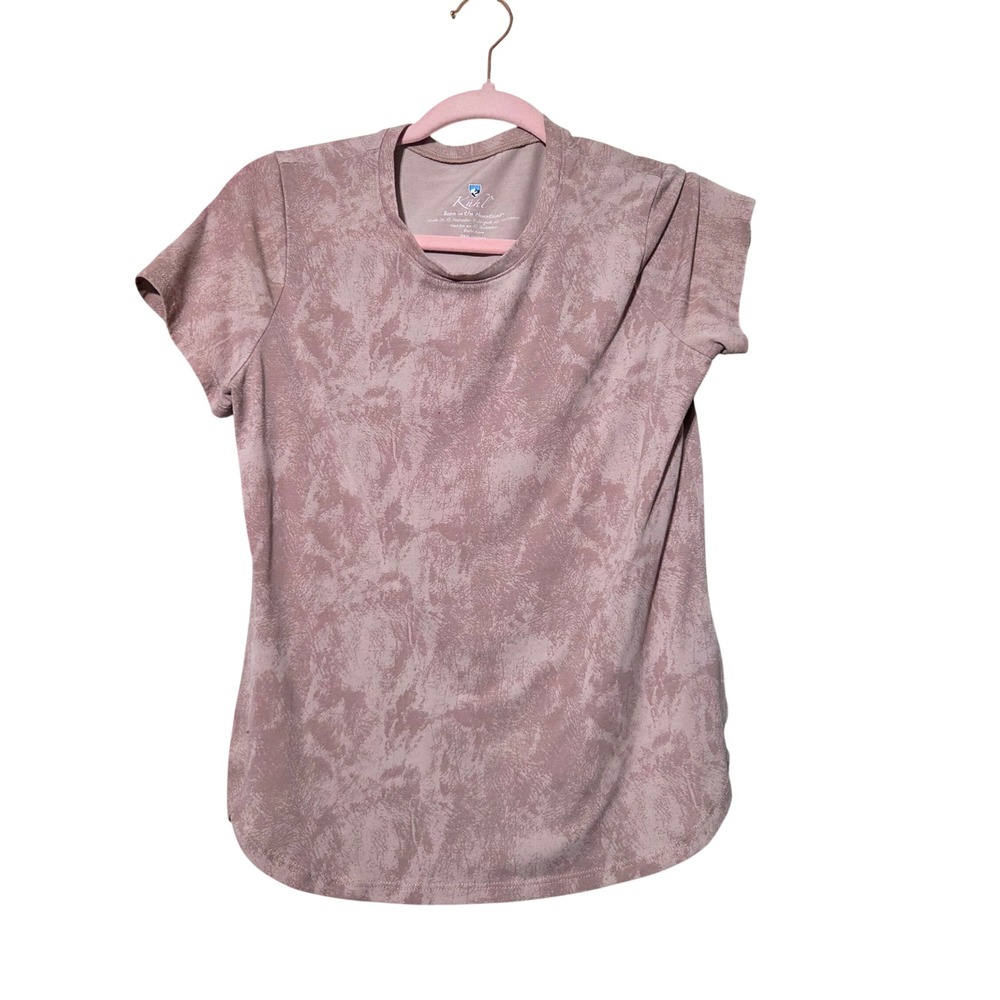 Kuhl‎ Womens Mauve Marble Print Short Sleeve Performance Hiking Tee Shirt - Picture 2 of 7